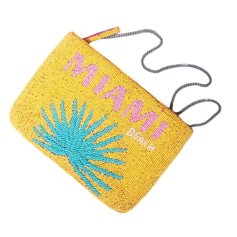 Miami Yellow Beaded | Clutch Bag
