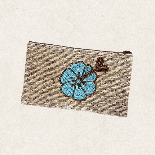 On Vacation Blue Beaded | Clutch Purse
