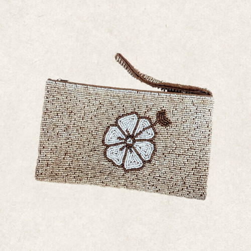 On Vacation White Beaded | Clutch Purse