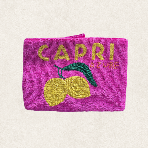 Capri Beaded Pink | Clutch