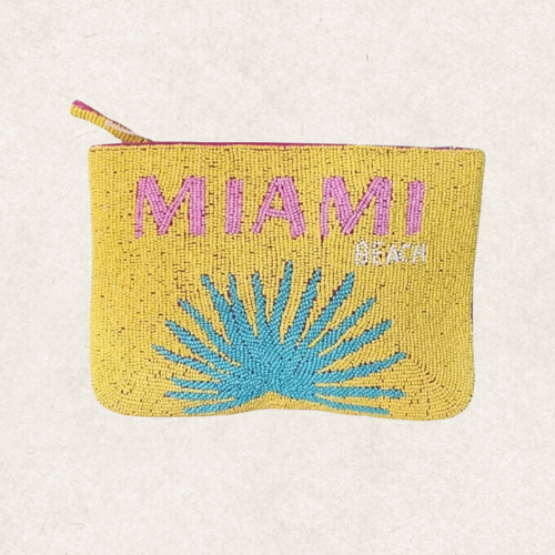 Miami Beaded Yellow | Clutch