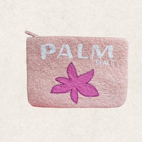 Palm Beach Beaded Pink | Clutch