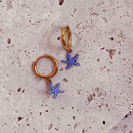 Coral Star - Blue | Earrings