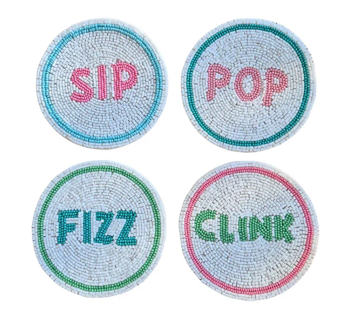 Sip, Pop. Clink. Fizz | Coasters
