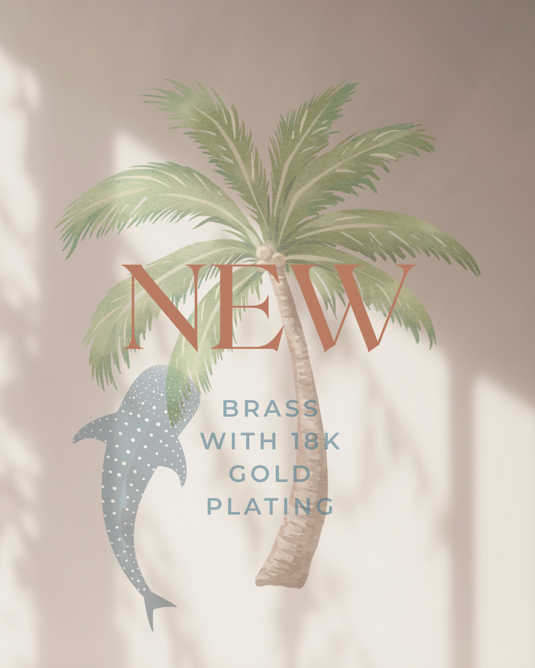 Brass 18k gold plated