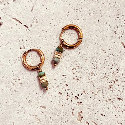 Aurora Glow Moss Turquoise | Earrings