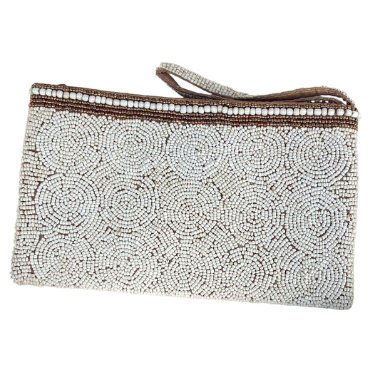 White Sand Beaded | Clutch Purse