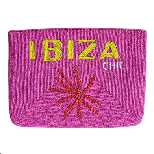 Ibiza Pink Beaded | Clutch Bag
