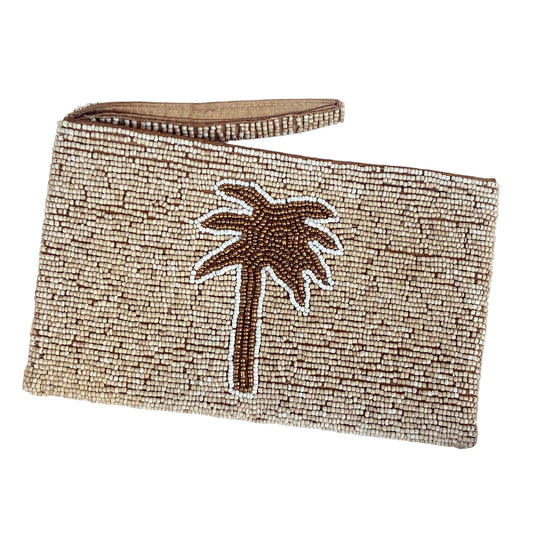 Golden Palm Beach Beaded | Clutch Purse