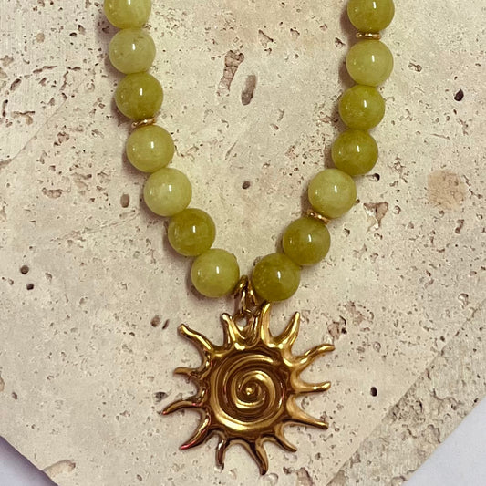 Fiamma Sole, Green Chalcedony | Necklace
