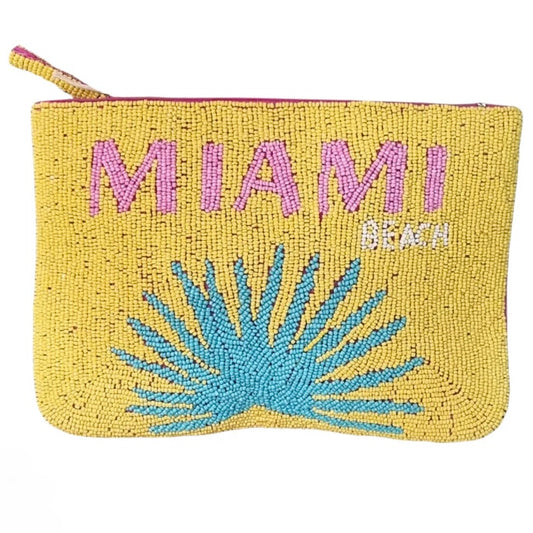 Miami Yellow Beaded | Clutch Bag