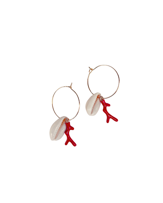 Tempted Coral | Earrings